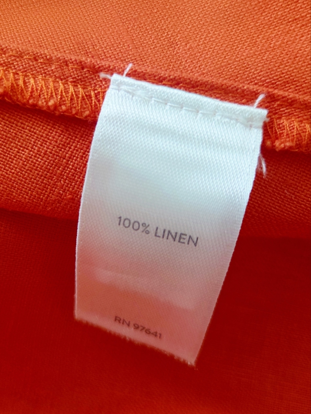 J. Jill Love Linen ✨️ Women's Zinnea Orange Linen Midi Dress Size L - Picture 4 of 12